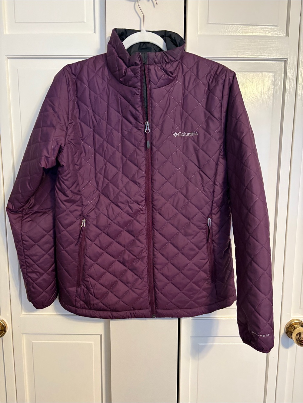Columbia Plum Omni Heat Quilted Puffer Jacket NWOT Women Large - Picture 8 of 11